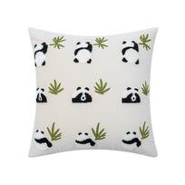 45X45Cm animacinių filmų Panda siuvinėjimo pagalvės užvalkalas šiaurietiško stiliaus svetainės sofos pagalvėlės dekoras Vienvietis pagalvės užvalkalas be pagalvės įdėklo 45x45cm white