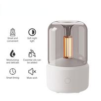 1 vnt Žvakių šviesos aromato difuzorius Nešiojamas elektrinis USB oro drėkintuvas šalto rūko mašinos purkštuvas LED nakties šviesa HMM balta