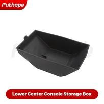 Futhope TPE Lower Storage Box For Tesla Model 3 model Y 21-23 Central Armrest box Center Console Interior Decoration Central Box Black