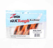 Zman Soft Lure Baby Goat 3 colių 6/Pack Green Pumpkin Orange (4172)