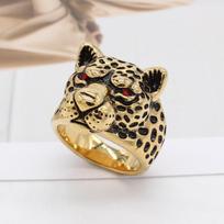 Suasmenintas Retro Lion Head vyrų titano plieno žiedas 8 gray