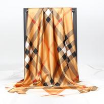 Aukštos kokybės prabangūs šilko šalikai galvos juosta Šalikai Kaklo Šalikas Moterims Grandinė Šilko Šalikas Moteriška dekoratyvinė skara 90*90cm（polysatin) pink