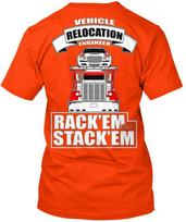 Truck Driver Car Hauler Engineer Lc Rack Em Stack Tagless Tee Unisex marškinėliai S red