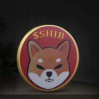 Spalvotos UV Shiba Inu monetos virtualios proginės monetos skaitmeninės virtualios valiutos auksinės monetos 40*3 brown