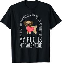 Mano mopsas yra mano Valentino dizaino geriausi unisex marškinėliai S