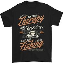 Fishing Therapy Funny Fisherman Unisex T-shirt S
