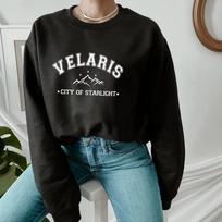 Velaris City of Starlight Sweatshirt Sarah J Maas Sweatshirts Night Court Unisex Sweatshirt Bookish Gift Women Graphic Hoodies Unisex L black