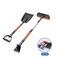 5in1 Ice Scrapers for Car Scalable Snow Brush Snow Shovel with Foam Handle 180 degrees  Foldable Brush Head 5in1 oranžinė