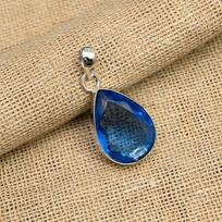 Tanzanite Gemstone Handmade 925 Sterling Sliver Jewelry Pendant For Women 1.50 Inches mėlyna