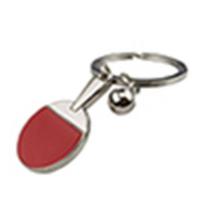 Pingpong Bat kamuolys Stalo teniso raketės raktų pakabukas Automobilio raktų pakabukas dekoro žiedas Dovana raudona/sidabras