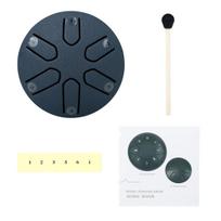3 colių 6 tonų plieniniai liežuvio būgnai, maži rankiniai būgnai su būgninėmis lazdelėmis mušamieji muzikos instrumentai būgnų priedai tamsiai mėlyna spalva