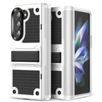 Skirtas Samsung Z Fold 5 Matte Feeling sulankstomas dėklas, skirtas Samsung Galaxy Z Fold5 Fold 5 Zfold5 Apsaugos nuo kritimo telefono dangtelis Funda white and black