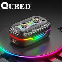 Naujos spalvingos RGB belaidės „Bluetooth“ ausinės su judesio triukšmo mažinimu, mažo vėlavimo TWS įėjimo ausinės juoda