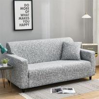 Geometrinis sofos užvalkalas Elastingas spandeksas L formos sofos užvalkalai Chaise Longue Kampinės sofos užvalkalas Baldų apsauga S 1 seater 90-140cm gray
