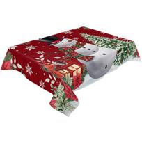 Kalėdinė staltiesė Puansetija Sniego senis Staltiesė Vandeniui atspari Vestuvių dekoras Stačiakampė staltiesė Kalėdų valgomojo stalo dekoras 4pcs 33x48 Table mat gray