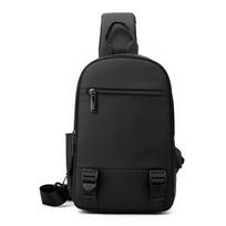 Unisex krūtinės krepšys Paprastas laikymo krepšys Lengvas kelioninis maža kuprinė Crossbody Bag Mada Kasdieniai vienetiniai krepšiai juoda