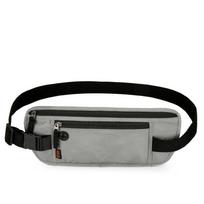 Unisex juosmens krepšys krūtinės krepšys Crossbody Bag Hip Waist Pack diržas piniginė Drobė šviesiai pilka spalva