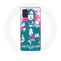 Coque pour samsung galaxy A71 Squid Game Affiche personnages logo