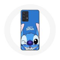 Dėklas - Samsung - Galaxy A32 5G - Mielas Stitch - Lanksus - Baltas/Mėlynas mėlyna