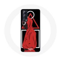 Coque Vivo Y72 Squid Game logo symboles triangle carre cercle Fond Noir juoda