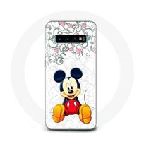 Coque pour Samsung Galaxy s10 plus Mickey Mouse Fleurs Cœurs