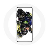 Coque pour Samsung Galaxy S20 plus Valentino Rossi Pilote de vitesse fond blanc balta