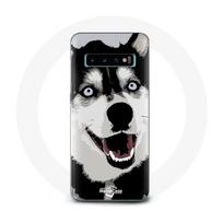 Coque pour Samsung Galaxy S10 Husky de Sibérie Yeux Bleus