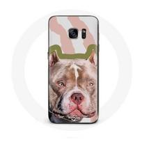 Coque pour Samsung Galaxy S6 Chien de Pitbull marron