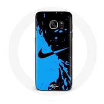 Coque pour Samsung Galaxy S6 edge Nike Logo Bleu et Noir