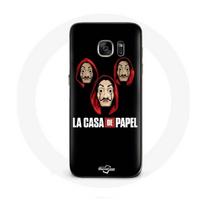 Coque pour Samsung Galaxy S6 Edge La casa de papel Masque et Logo