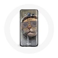 Coque pour samsung galaxy J5 2016 Chat avec une capuche photo drole Animaux