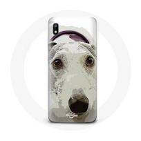 Coque pour Samsung Galaxy A10 Chien de Pitbull Blanc balta