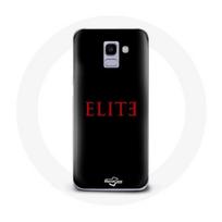 Coque pour Samsung Galaxy A6 2018 Elite Saison 5 Logo Rouge Fond Noir juoda