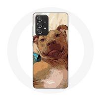 Coque pour Samsung Galaxy A52 American Pit Bull Terrier Marron ruda