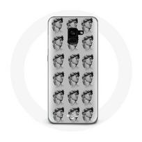 Coque pour Samsung Galaxy A8 Plus Statue fond gris