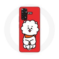 Coque pour Xiaomi Redmi Note 11S BTS Bangtan Garçons BT21 RJ de Jin Fond Rouge