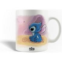 Keramikinis puodelis - Lilo ir Stitch - Rožinis Geltonas - 30cl - Tinka plauti indaplovėje - Apvalus