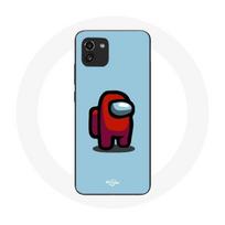 Coque pour Samsung Galaxy A03 Among Us jeu vidéo Fond bleu