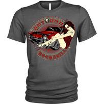 Hot Rod Rockabilly Sexy Pinup Guitar Unisex marškinėliai XXXXL black