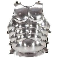 Roman Soldier Body Armour Cuirass Replica LARP Silver Steel 54 cm