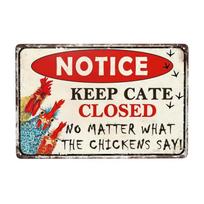 1pc, Vintage Metal Sign Chicken Stop Staring At My Cock Farmhouse Sign Chicken Coop Decor for Home, Farm & Kitchen 8x12 Inch 20x30cm