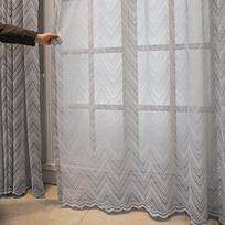 Romėnų Šiuolaikinės pusiau užtemdytos užuolaidos Užuolaidos virtuvės langas Miegamojo užuolaidos Namų dekoras W150*H270cm white