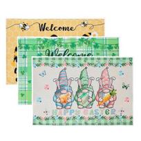 3Pcs/Set Easter Day Rug Rectangle Water Absorbent Thick Popular Bee Day Gnome Doormat Floor Decoration 1 Set