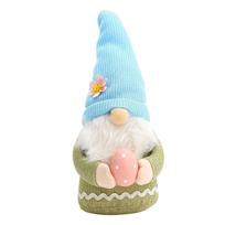 Velykų gnomo pliušinė lėlė dekoracijos rankų darbo skandinaviškas tomte mėlyna