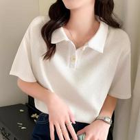 Matcha Green Waffle Short Sleeve T Shirt Women Summer Loose Top Casual Shirts Summer Polo Golf Woman Blouses XL abrikosas