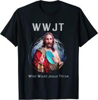 Funny Disc Golf What Would Jesus Throw Unisex T-Shirt S