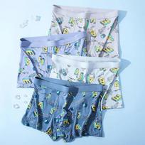 Men's Underwear Men's Boxer Shorts Teen Men's Underwear Quick Dry and Cool L gray