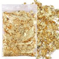 Aukso imitacija, sidabro vario folija, blizgučiai, žvakių gamyba, epoksidinės dervos užpildas, dekoravimas, blizgus folija, popierius, nagų dailės medžiaga 1 pack auksas