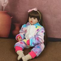 60cm Reborn Baby Doll Newborn Dolls Simulation Reborn Babies Real Baby Toy Artificial Baby Toys black