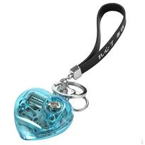 Heart Shape Music Box Key-Clip Pendant Octave Sky City Creative Decor mėlyna